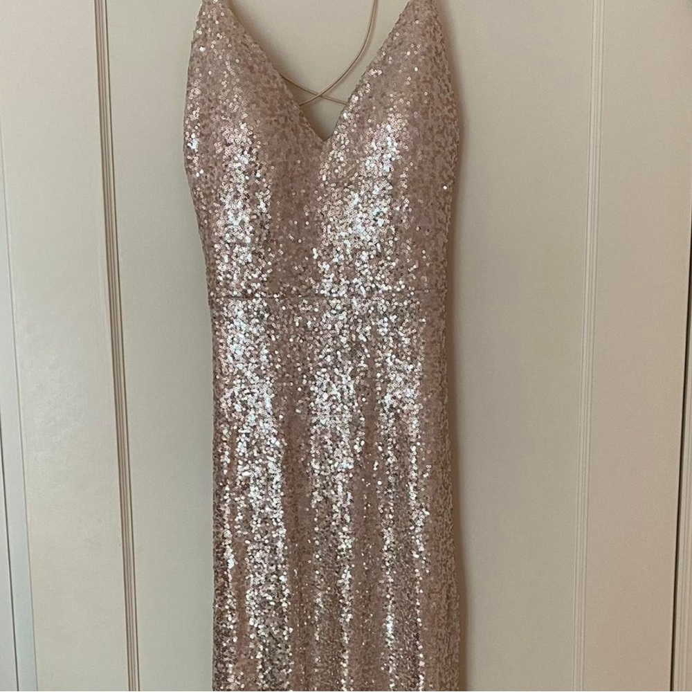 Windsor store NWT elena sequin open-back formal dress